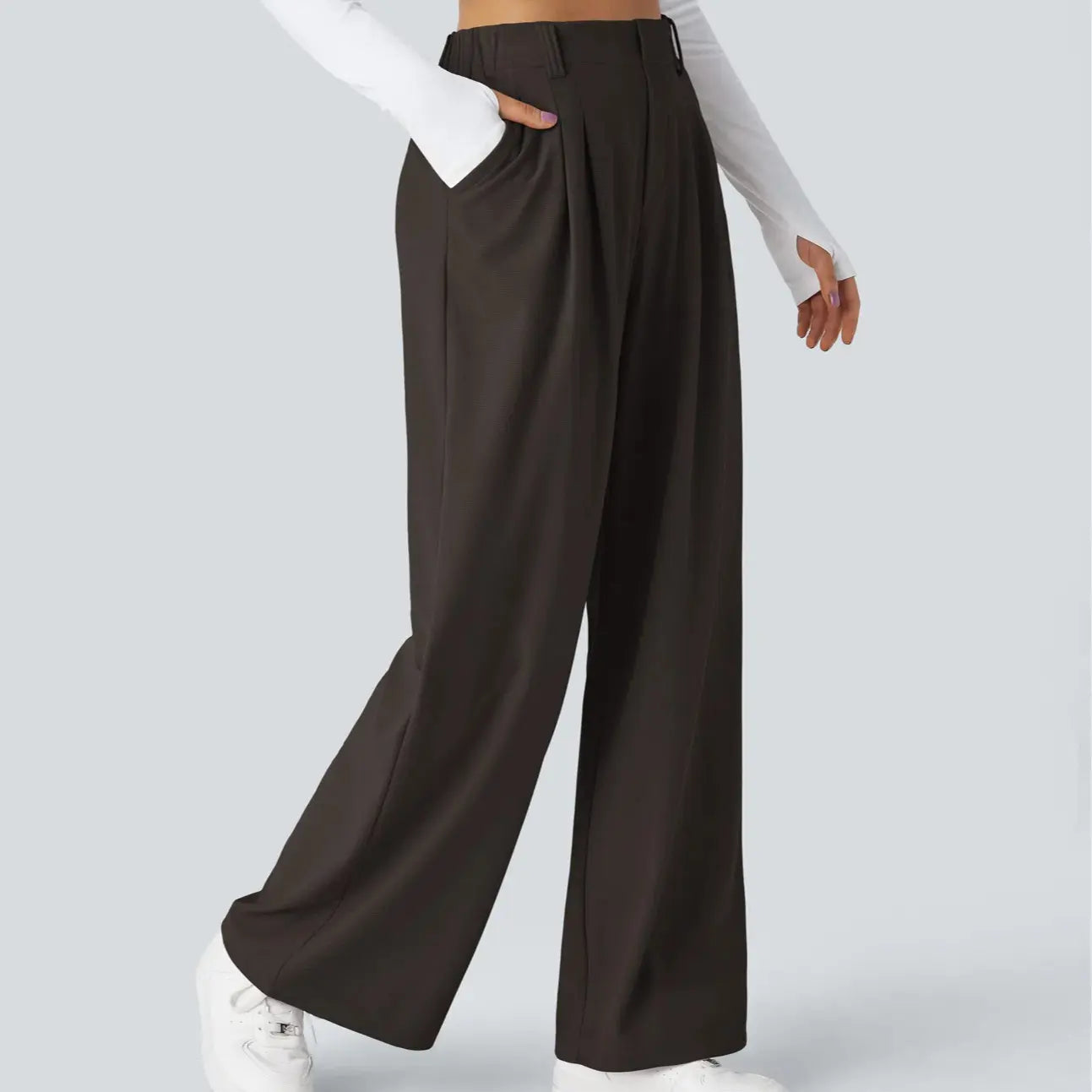 【Creator’S Pick】Halara Flex High Waisted Pocket Wide Leg Waffle Work Pants#Tiktokshopspringglowup