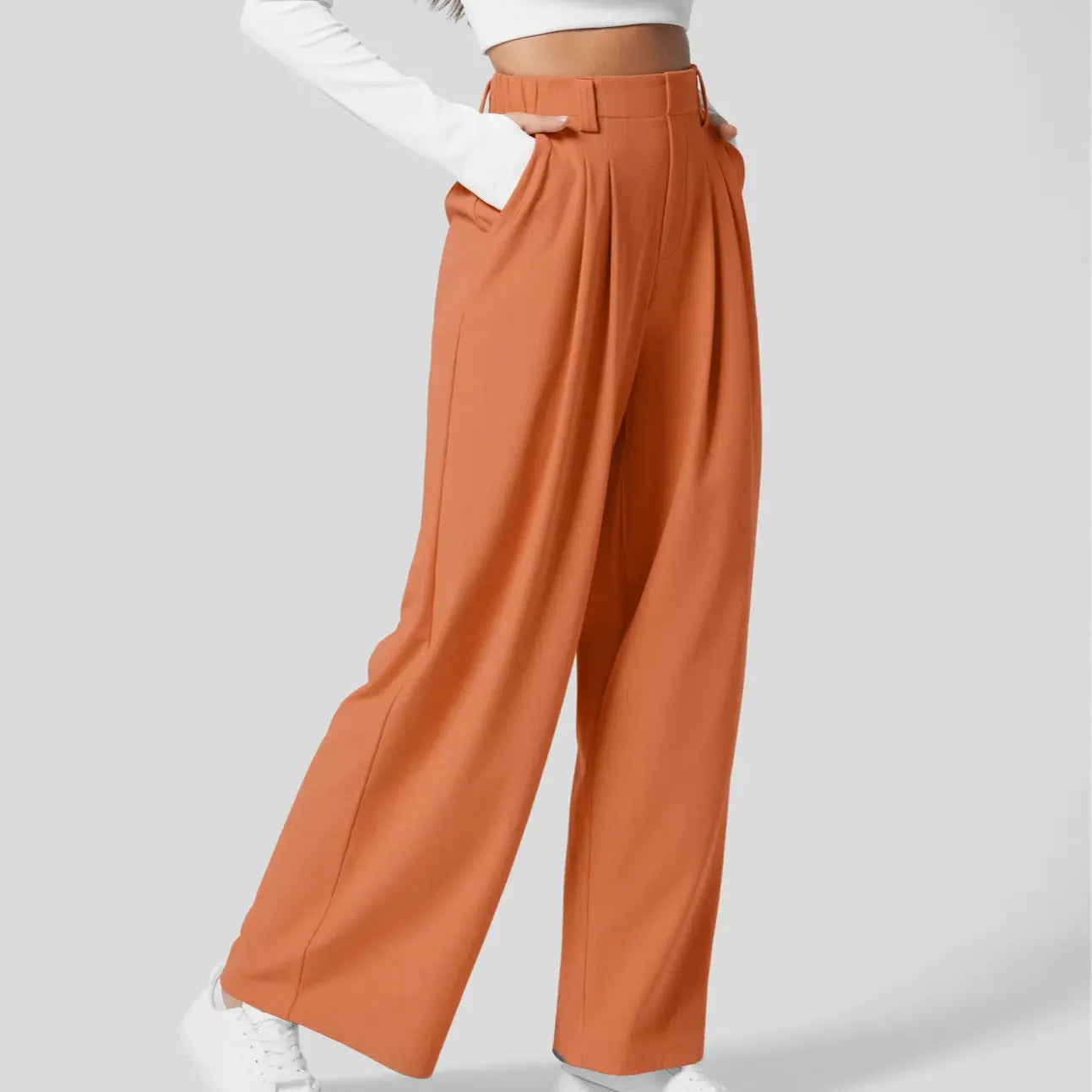 【Creator’S Pick】Halara Flex High Waisted Pocket Wide Leg Waffle Work Pants#Tiktokshopspringglowup