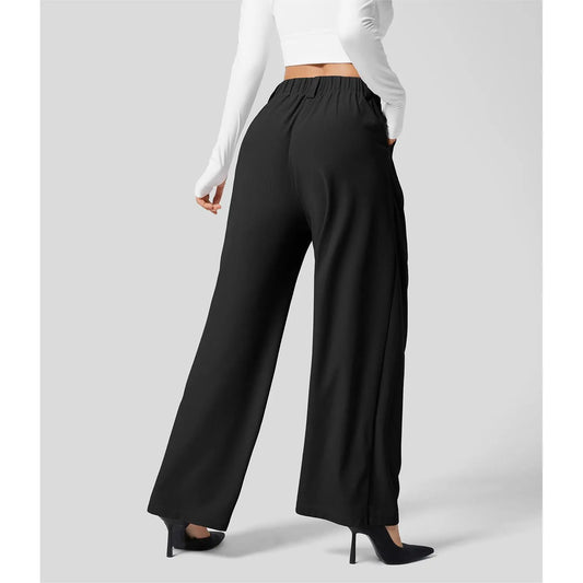 【Creator’S Pick】Halara Flex High Waisted Pocket Wide Leg Waffle Work Pants#Tiktokshopspringglowup