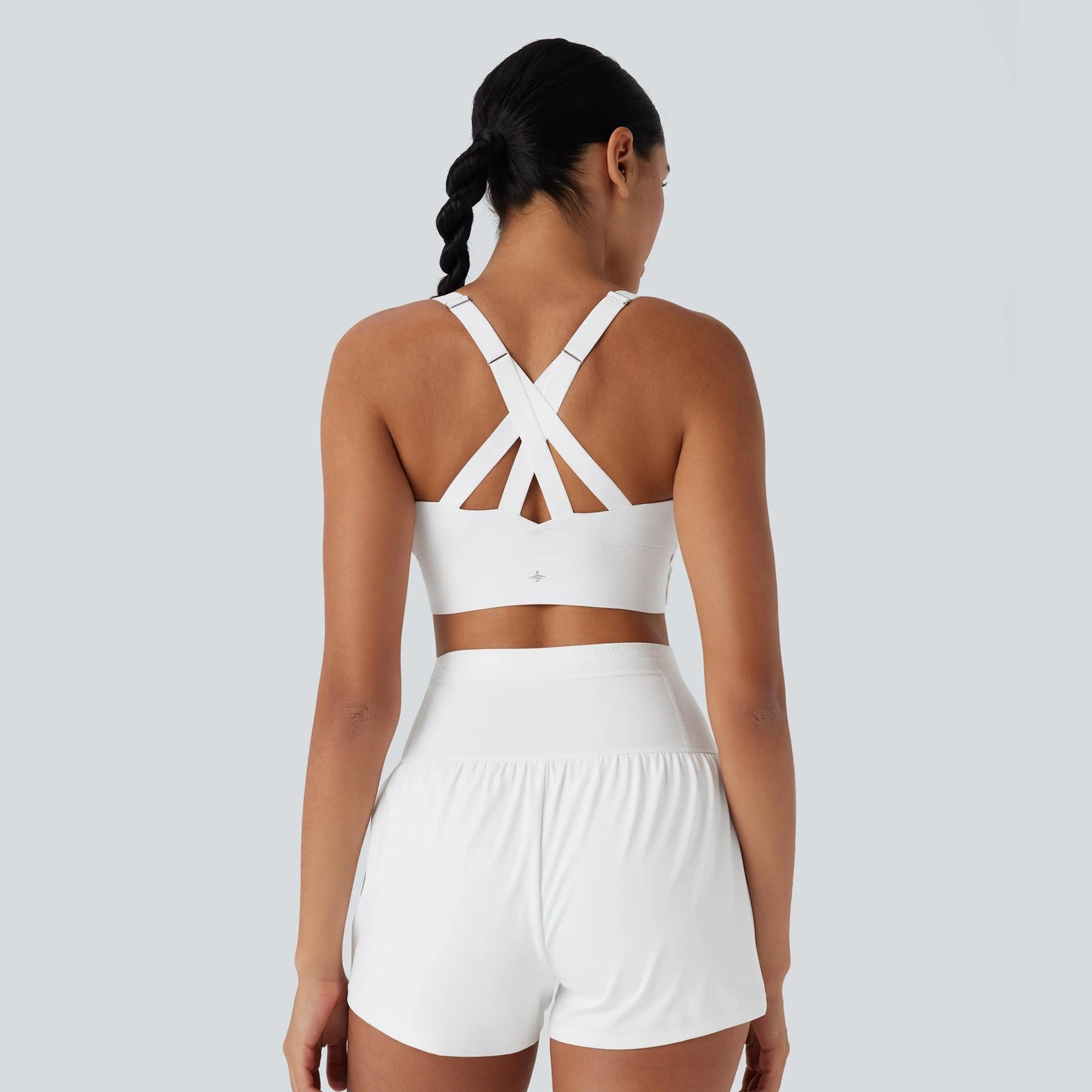 Halara Speedwave Medium Support Push up Crisscross Backless Zipper Adjustable Buckle Quick Dry Running Sports Bra #Summervibes