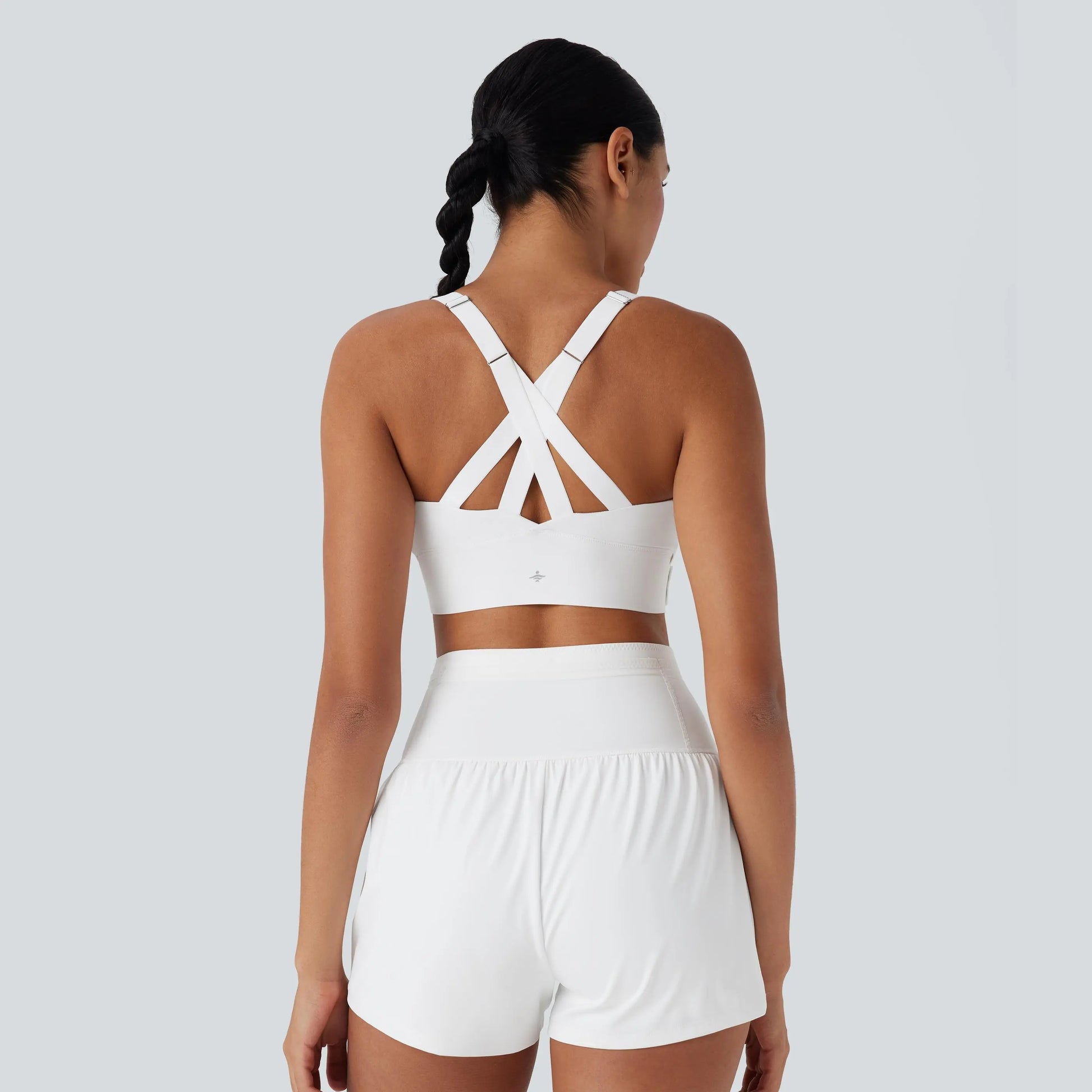 Halara Speedwave Medium Support Push up Crisscross Backless Zipper Adjustable Buckle Quick Dry Running Sports Bra #Summervibes