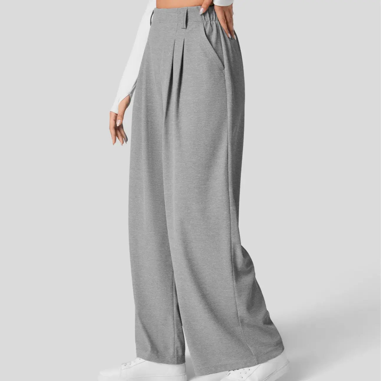 【Creator’S Pick】Halara Flex High Waisted Pocket Wide Leg Waffle Work Pants#Tiktokshopspringglowup