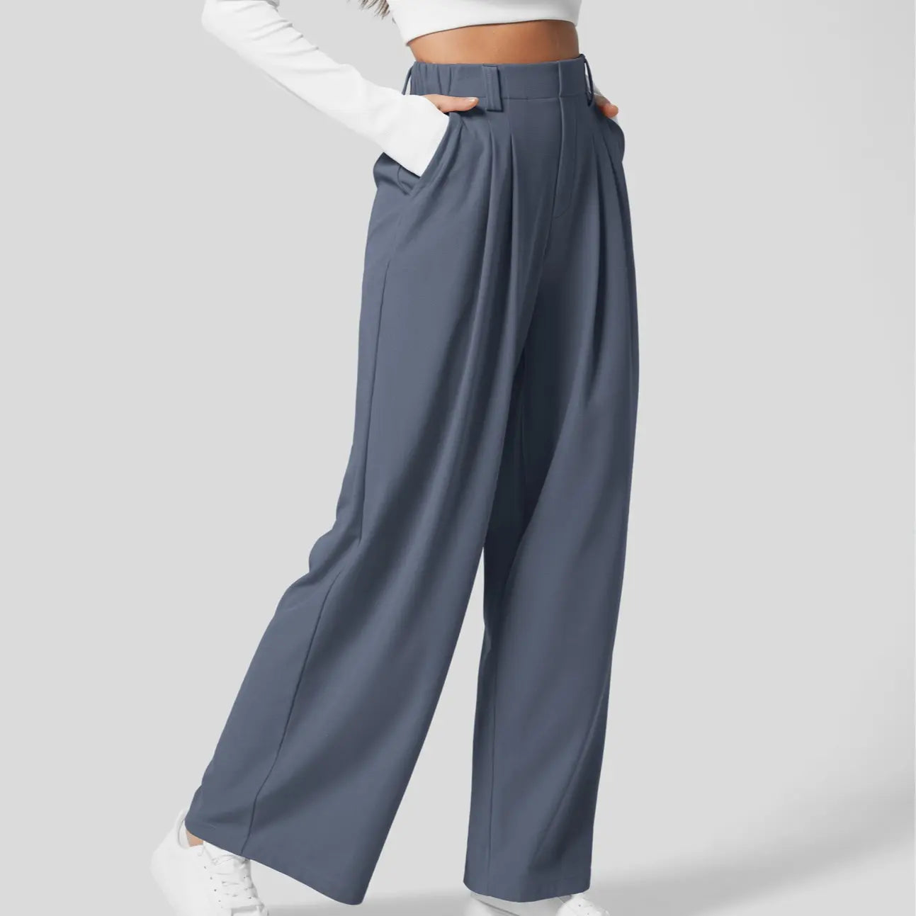 【Creator’S Pick】Halara Flex High Waisted Pocket Wide Leg Waffle Work Pants#Tiktokshopspringglowup